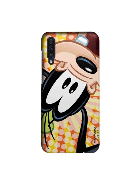

macmerise Beige & Black Disney Goofy Upside Down Sublime Samsung Galaxy A50 Back Case