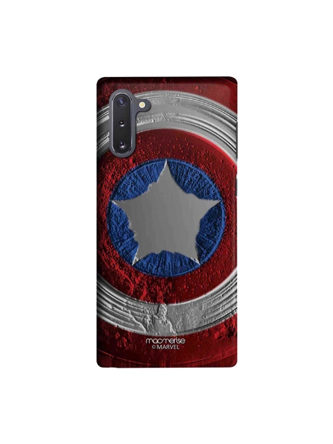 

macmerise Red & Grey Marvel Captain America Shield Printed Samsung Note10 Back Cover