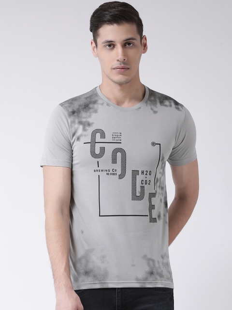 

COBB Men Grey Printed Round Neck T-shirt