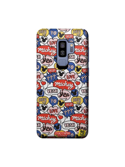 

macmerise Multicoloured Disney Mickey Doodle Samsung Galaxy S9 Plus Back Case, Multi