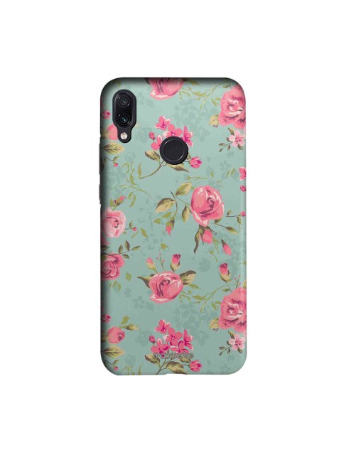 

macmerise Teal Green & Pink Flowers Sublime Xiaomi Redmi Note 7 Back Case