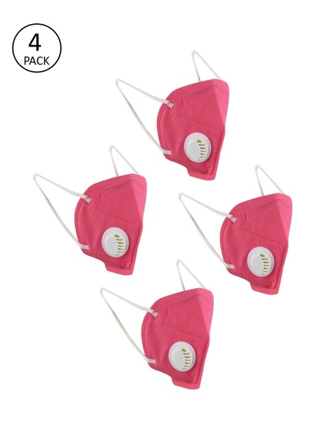 

OOMPH Adults Pink Pack of 4 Reusable 5-Layer Cloth Masks