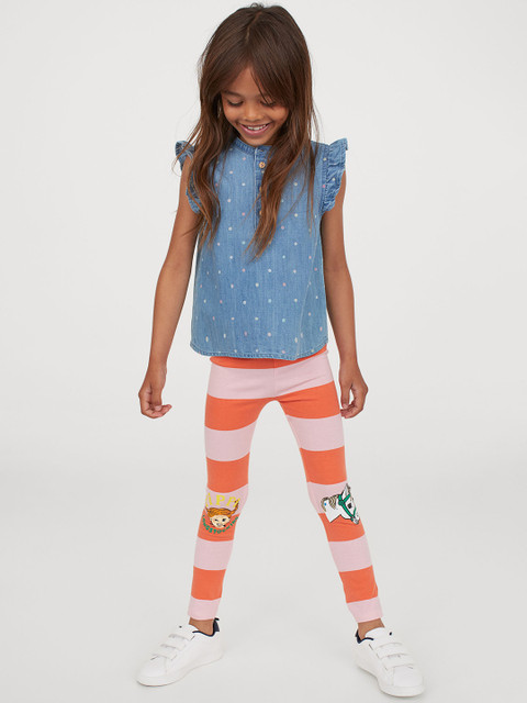

H&M Girls Pink & Orange Printed Leggings