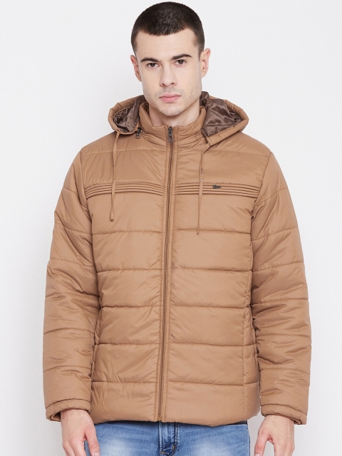 

Okane Men Tan Brown Solid Puffer Jacket