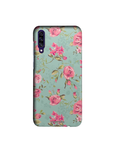 

macmerise Teal Blue & Pink Flowers Sublime Samsung Galaxy A30S Back Case