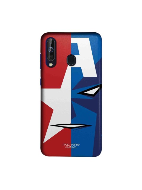 

macmerise Blue & Red Marvel Comics Face Focus Captain America Sublime Samsung Galaxy M40 Back Case