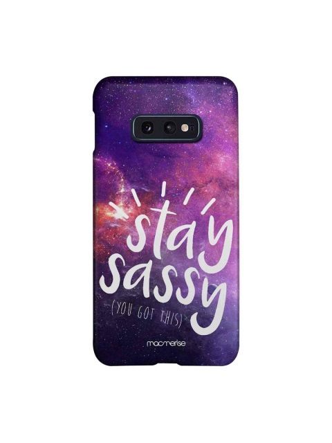 

macmerise Purple & White Stay Sassy Sublime Samsung Galaxy S10E Back Case