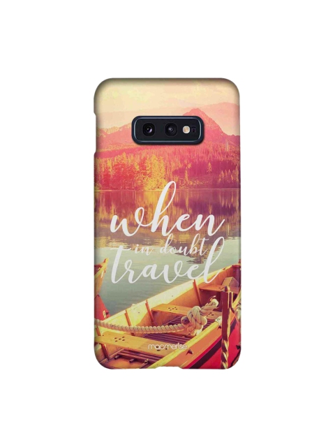macmerise Pink & Yellow When In Doubt Travel Samsung Galaxy S10E Back Case
