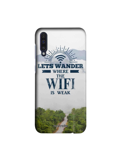 

macmerise White & Blue Wander Without Wifi Sublime Samsung Galaxy A50 Back Case