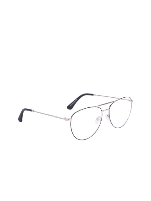 

MARC LOUIS Unisex Gunmetal-Toned Solid Full Rim Aviator Frames 8014 C03, Metallic
