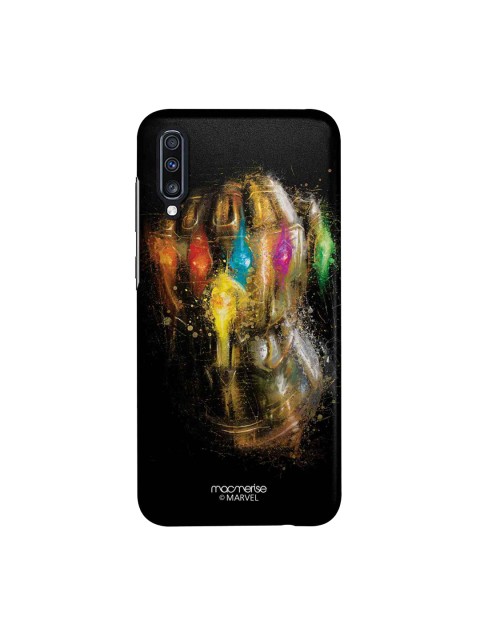 

macmerise Black & Gold-Toned Marvel comics Gauntlet Brushstrokes Sublime Samsung Galaxy A70 Back Case