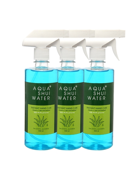

Aqua Shui Water Set of 3 70% Alcohol Hand Sanitizer 1650 L, White