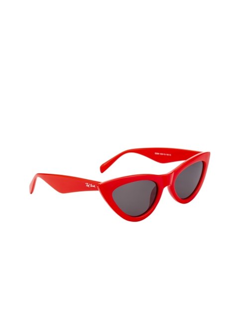 

Ted Smith Women Cateye UV Protected Sunglasses TS-Z3284_RED, Grey