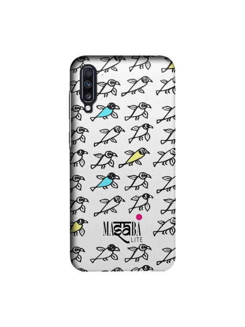 

macmerise White & Black Masaba Bird Print Sublime Samsung Galaxy A70 Back Case