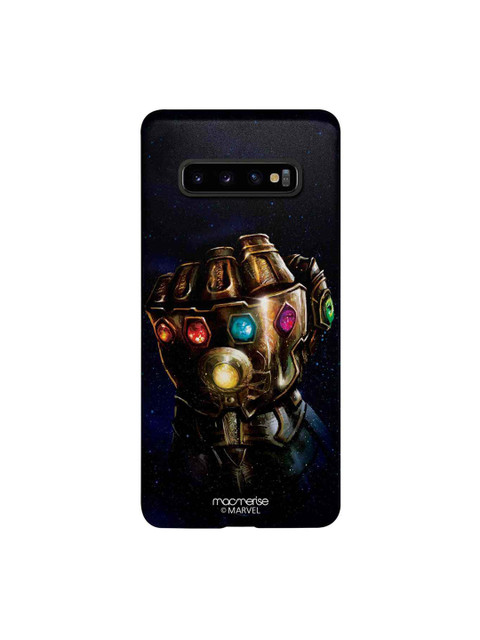 

macmerise Black & Gold-Toned Marvel Comics The Gauntlet Punch Sublime Samsung Galaxy S10 Plus Back Case