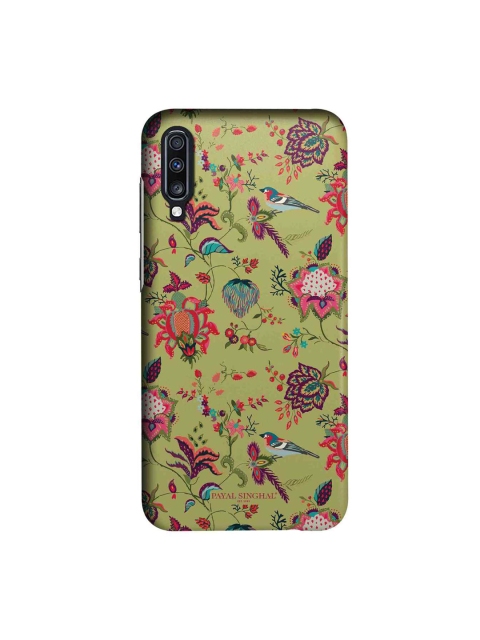 

macmerise Olive Green & Pink Payal Singhal Chidiya Sublime Samsung Galaxy A70 Back Case