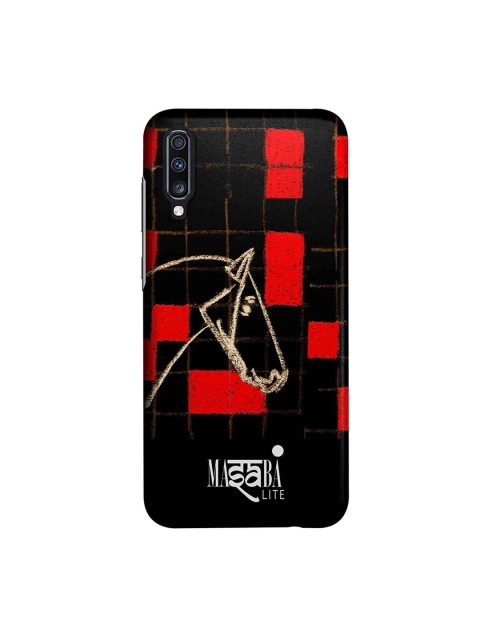 

macmerise Black & Red Masaba Checkered Horse Samsung Galaxy A70 Back Case