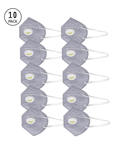 

OOMPH Unisex Pack Of 10 5Ply Protective Outdoor Face Masks, Grey