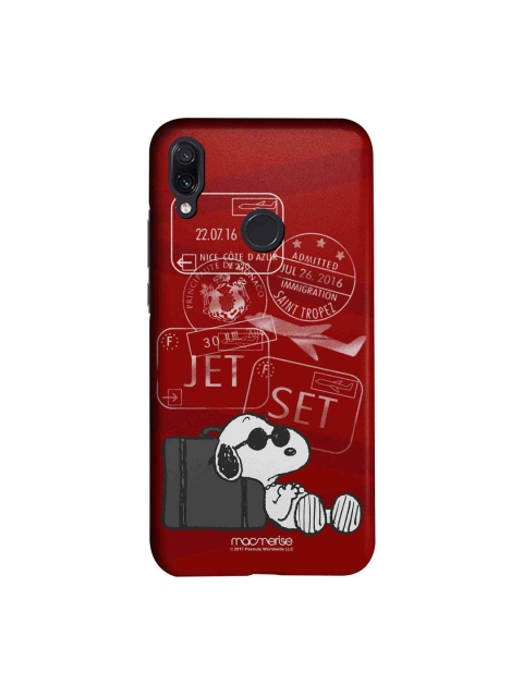 

macmerise Red & White Peanuts Jet Set Go Sublime Xiaomi Redmi Note 7 Back Case