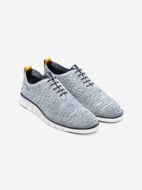 

Cole Haan Men Grey & Blue Woven Design Zerogrand Stitchlite Oxford Sneakers