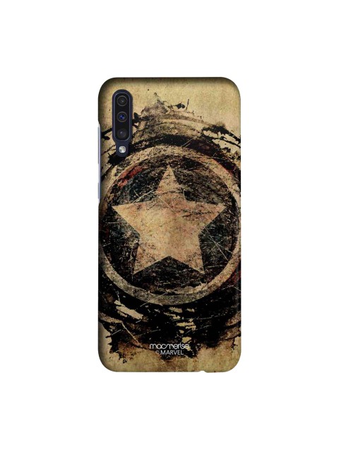 

macmerise Black & Brown Marvel Captain America Shield Printed Samsung Galaxy A50 Back Case