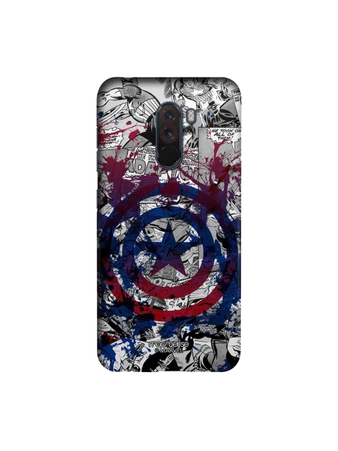 

macmerise Grey & Blue Marvel Comics Splash Out Shield Sublime Xiaomi Poco F1 Back Case
