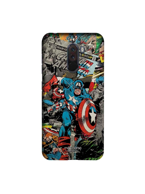 

macmerise Grey & Red Marvel Comics Captain America Sublime Xiaomi Poco F1 Back Case