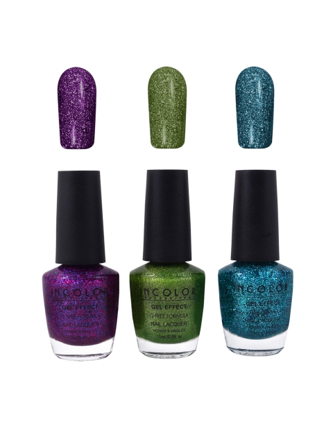 

INCOLOR Set of 3 Gel Effect Nail Paint 15 ml each, Multi