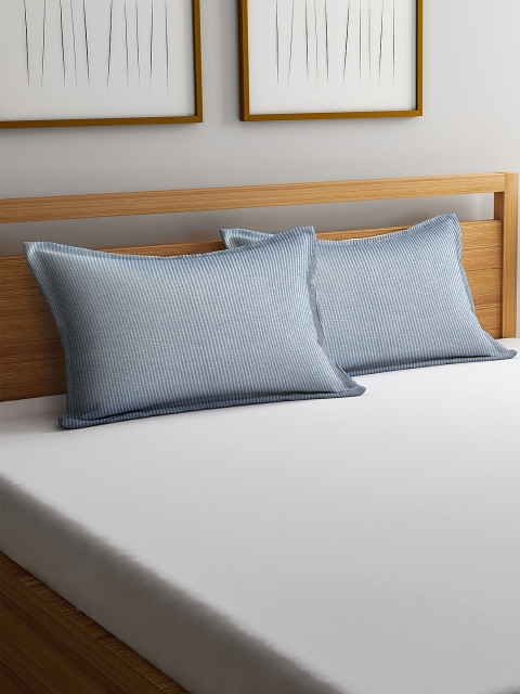 

KLOTTHE Set Of 2 Blue & White Striped Pillow Covers