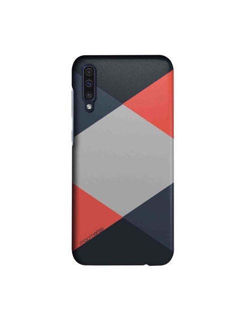 

macmerise Black & Coral-Coloured Criss Cross Samsung Galaxy A50 Back Case