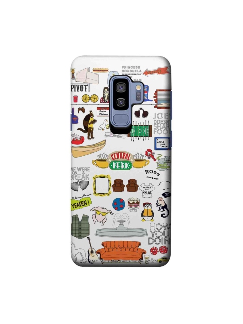 

macmerise White & Orange Friends Doodle Sublime Samsung Galaxy S9 Plus Back Case