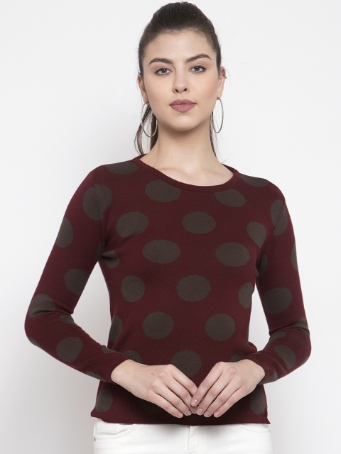 

Kalt Women Maroon Printed Pullover