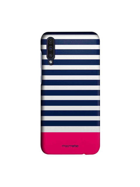 

macmerise White & Blue Simply Stripes Sublime Samsung Galaxy A50 Back Case