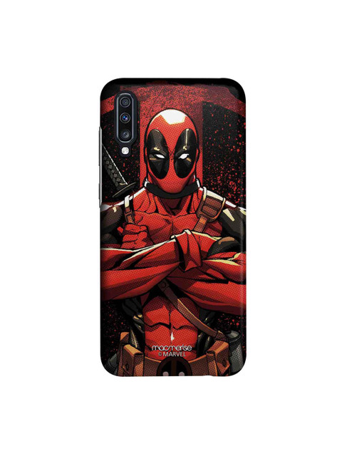 

macmerise Black & Red Marvel Comics Deadpool Stance Samsung Galaxy A70 Back Case
