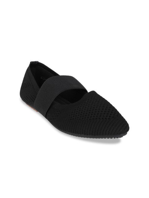 

Flat n Heels Women Black Solid Ballerinas
