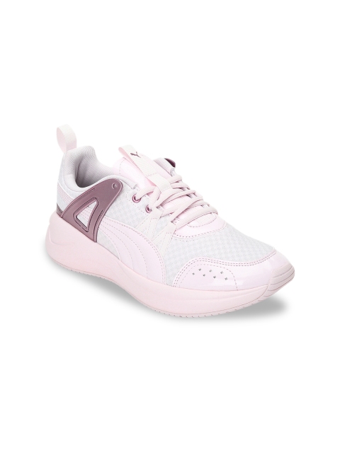 

Puma Women White & Pink Colourblocked Nuage Run Cage Metallic Sneakers