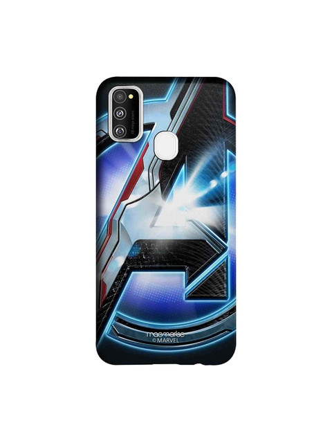 

macmerise Charcoal Grey & Blue Marvel Comics Endgame Logo Sublime Samsung Galaxy M30S Back Case