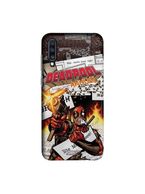 

macmerise Brown & Red Marvel Comics Comic Deadpool Sublime Samsung A70 Back Cover