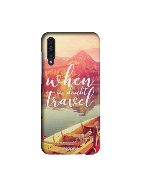 

macmerise Pink & Yellow When In Doubt Travel Samsung Galaxy A50 Back Case