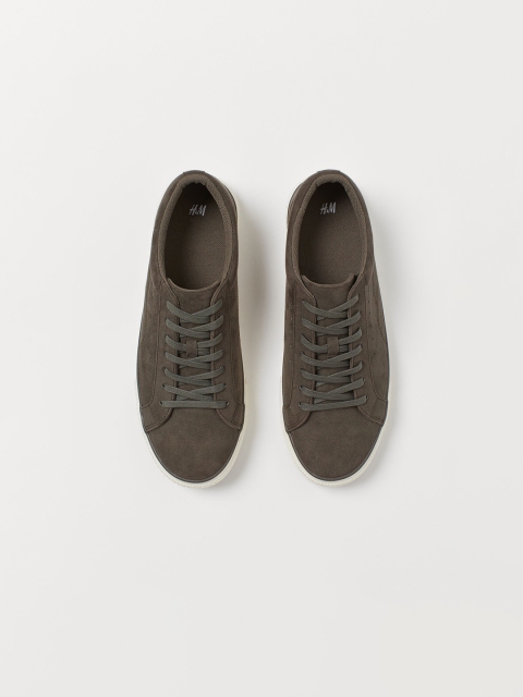 

H&M Men Olive Brown Solid Trainers
