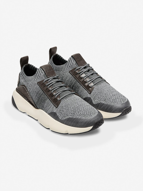 

Cole Haan Men Grey Woven Design Sneakers