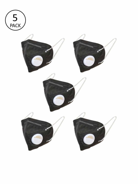 

OOMPH Adults Black Pack of 5 Reusable 5-Layers Anti-Pollution N95 Masks