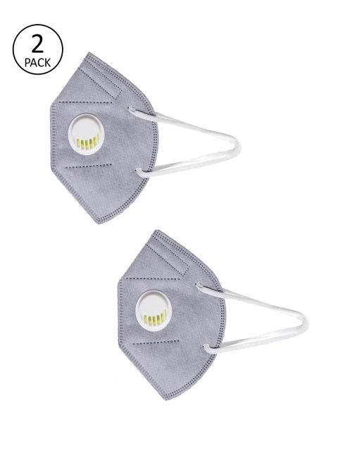 

OOMPH Adults Grey Pack of 2 Anti-Pollution Reusable 5-Layer Mask