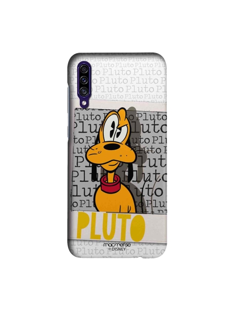 

macmerise Grey & Yellow Disney Hello Mr Pluto Sublime Samsung Galaxy A30S Back Case