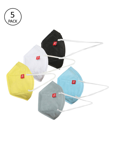 

FROGGY Kids Pack Of 5 3-Ply Reusable Cloth Masks, Blue