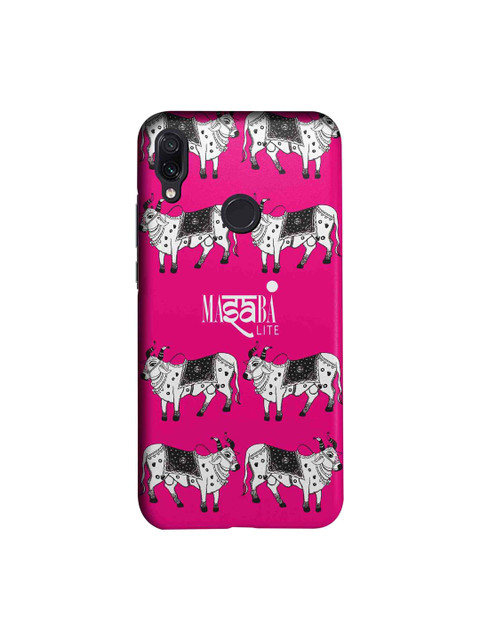

macmerise Pink & White Masaba Cow Print Sublime Xiaomi Redmi Note 7 Back Case