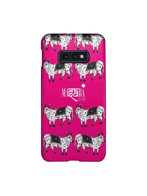 

macmerise Pink & White Masaba Cow Print Sublime Samsung Galaxy S10E Back Case