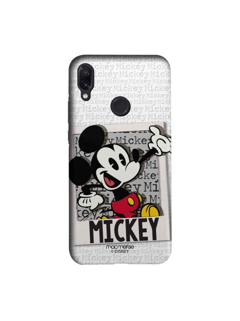 

macmerise Grey & Black Disney Hello Mr Mickey Sublime Xiaomi Redmi Note 7 Back Case