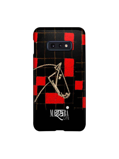 

macmerise Black & Red Masaba Checkered Horse Samsung Galaxy S10E Back Case