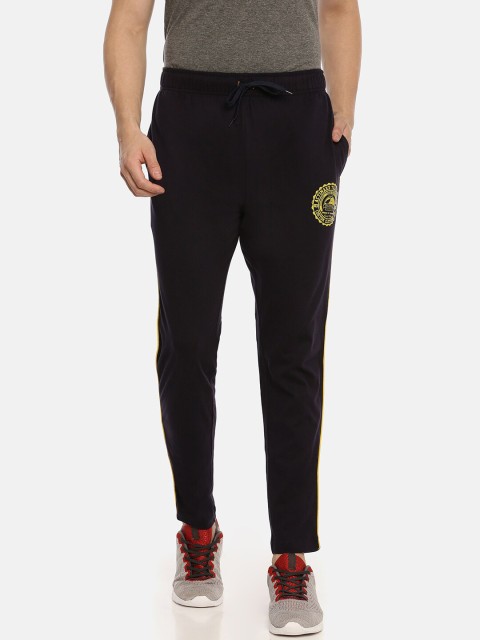 ACTIMAXX Men Navy Blue Solid Slim-Fit Track Pants